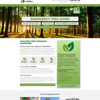 Tree Surgeon Website Design in Southampton