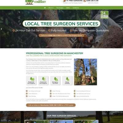 Tree Surgeon Website Design in Southampton