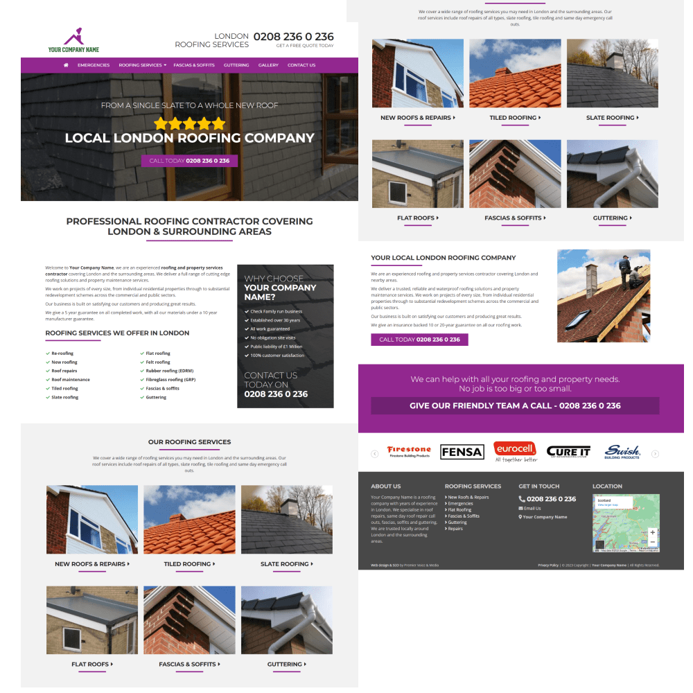 Quality Roofer Website Templates Southampton